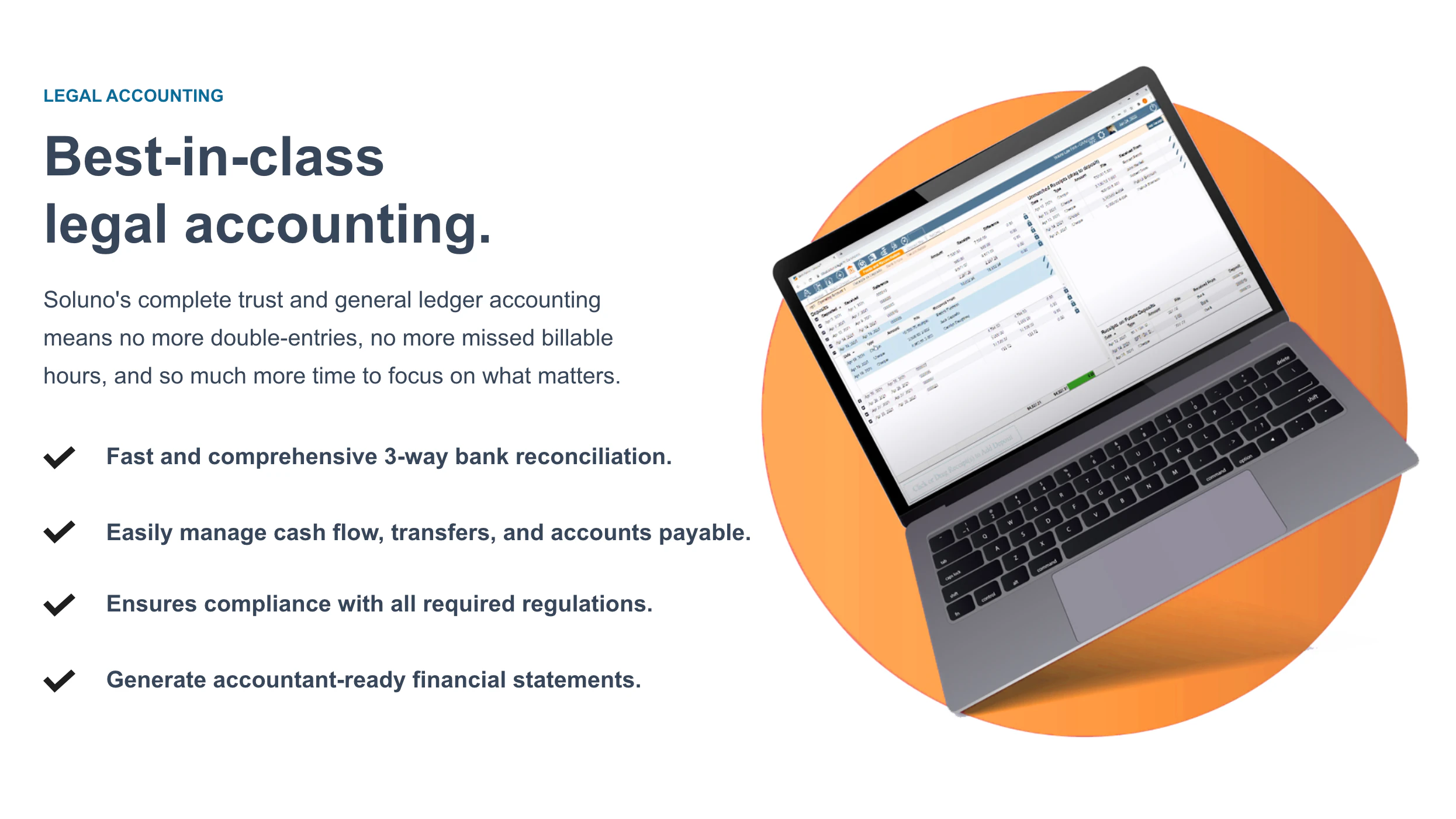screenshot of Actionstep Legal Accounting